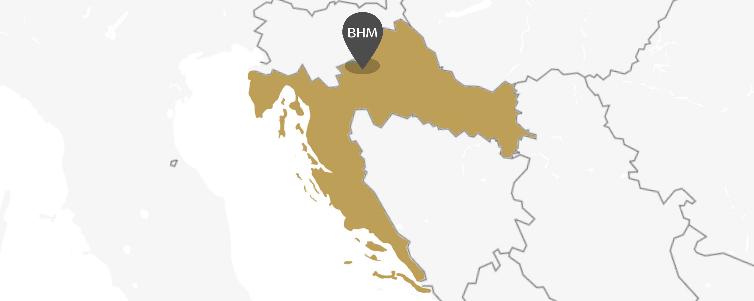 Map of Serbia with a pin at BHM INDUSTRIAL PARK BELGRADE, with available space in construction and with permit
