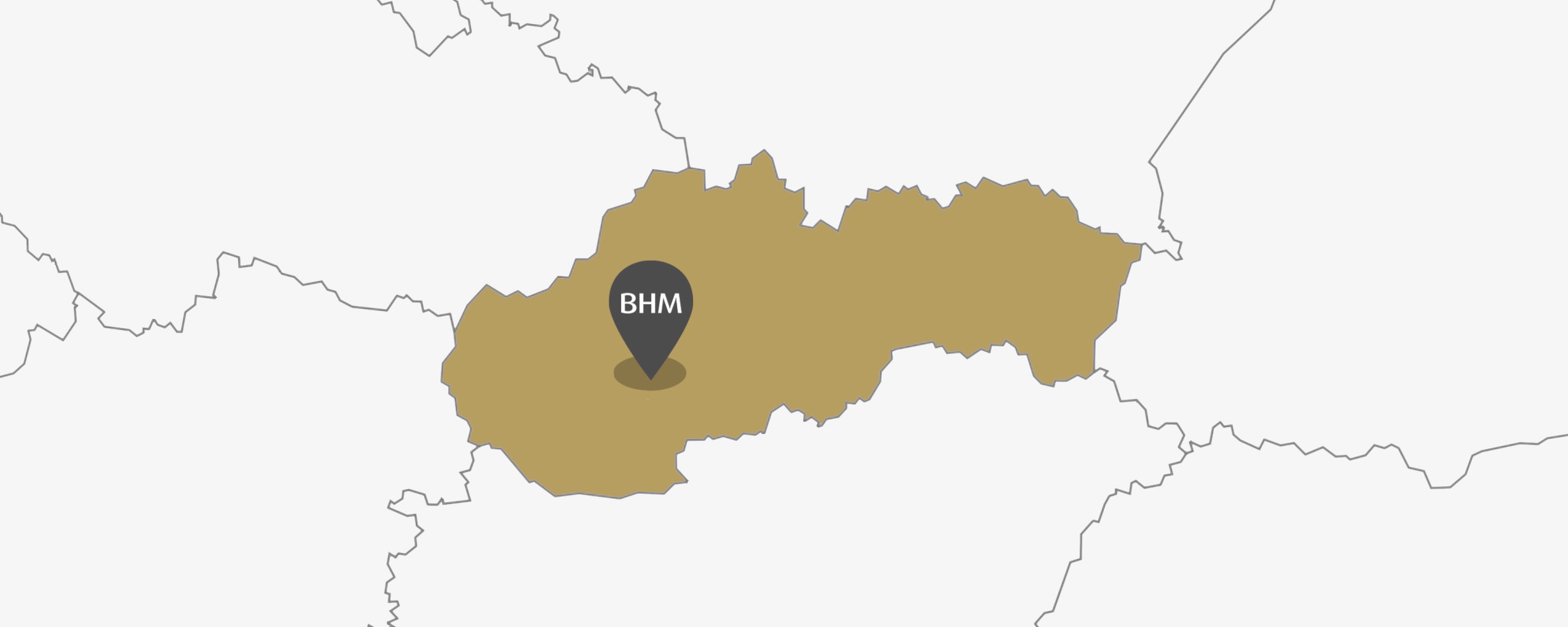 Map of Slovakia with a pin at BHM PARK ZLATE MORAVCE, with building pipeline